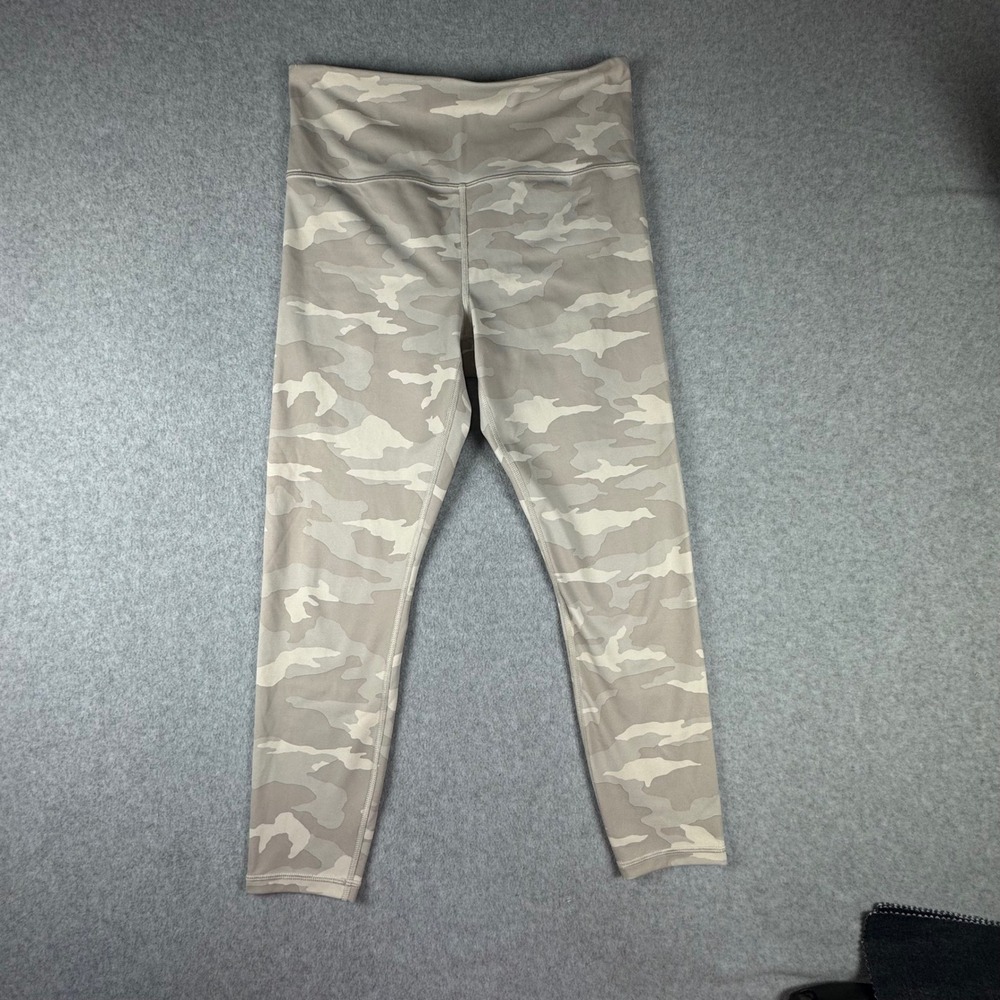 Athleta Elation 7/8 Tight Womens Medium Tan Camo High Rise Leggings FA20 599742